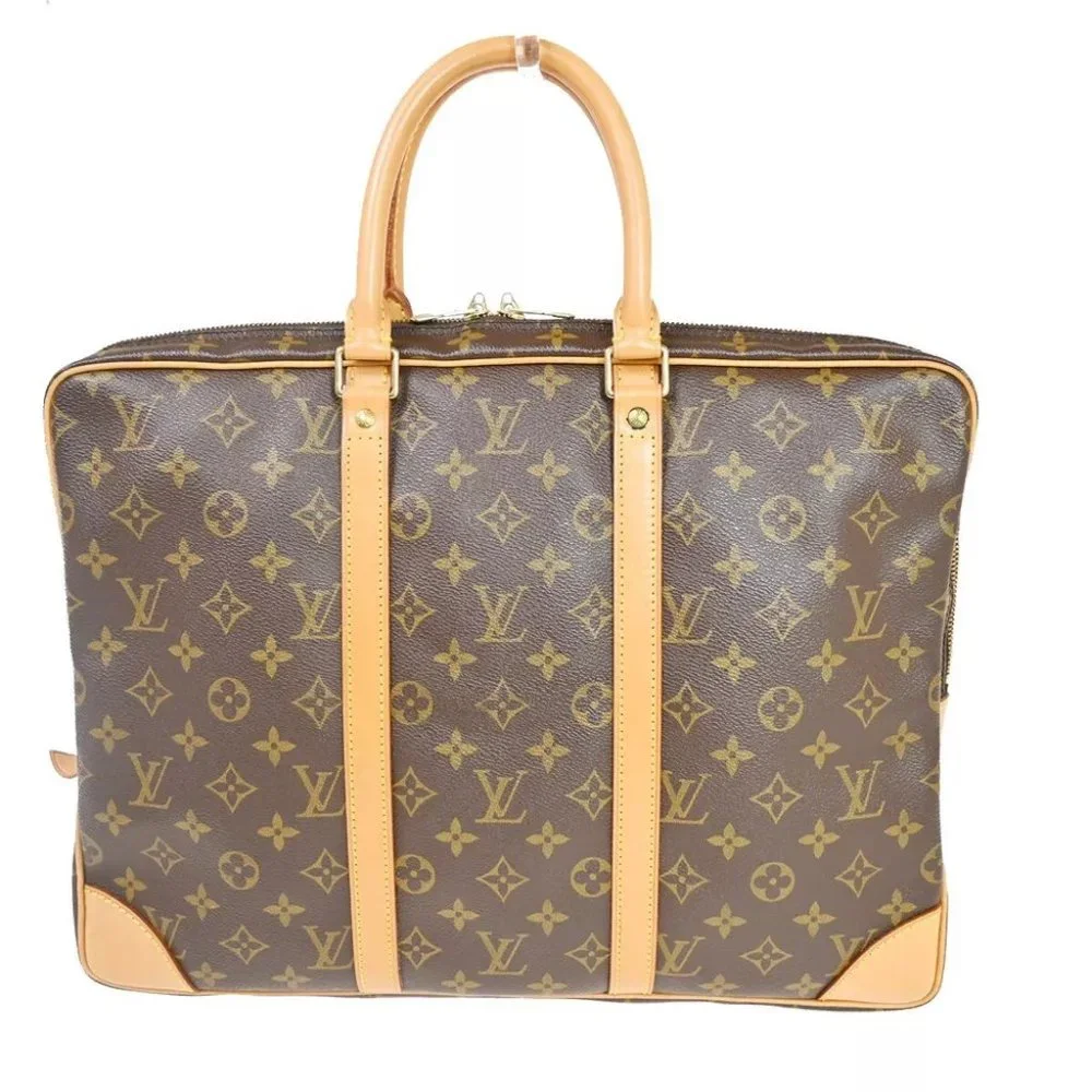 authenticity guaranteed LOUIS VUITTON Porte Documents Voyage Briefcase